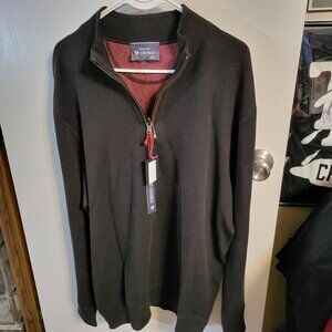 NWT DANIEL CREMIEUX BLACK REVERSABLE SWEATER JACKET SZ L